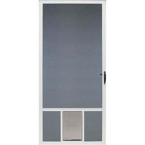 Venetian Built-In-Blinds Storm Door with Select Handle. . Lowes screen door with dog door